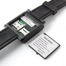 AK912 Watch Phone Silicon Strap Single SIM Card Pinhole Camera FM Bluetooth 1.6 Inch Touch Screen- Black