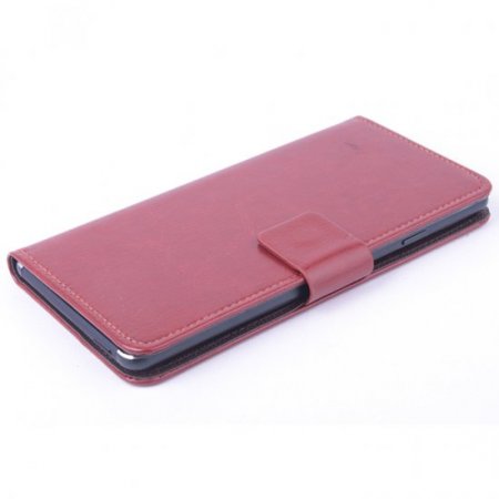 Leather Flip Cover Case Stand for Elephone G7 Smartphone Brown