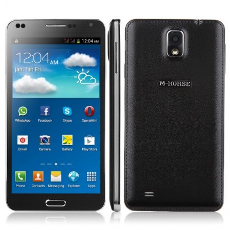 M-HORSE N9000W Smartphone Android 4.2 MTK6572W 5.5 Inch Air Gesture GPS 3G - Black