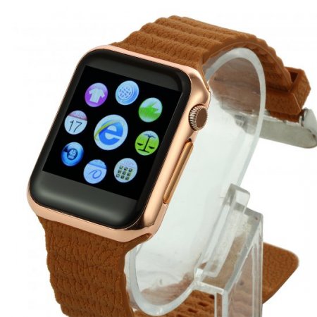 Marknano V9 Smart Watch Phone Bluetooth Watch 1.54 inch Touch Screen Heart Rate Brown