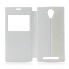 S-View Flip Cover Case Protective Case for ThL L969 Smarthphone - White