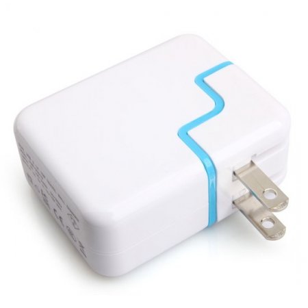 Dual USB 3.1A 17W FAST AC Travel Wall Charger for Apple iPad Air Blue