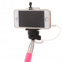 Z07-5 Plus Shutter Cable Self Picture Monopod for iOS and Android Pink