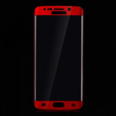 0.4mm Electroplating Tempered Glass Screen Protector for SAMSUNG S6 Edge Red