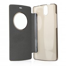 Original Protective Case S-View Flip Cover Battery Case for ECOO E04 Smartphone- Black