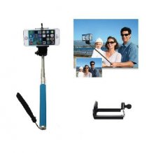 Extendable Camera Shooting Handheld Monopod Holder for iPhone Smartphones Blue