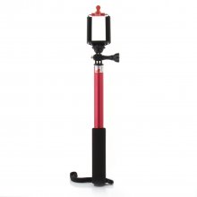 iht Mini Monopod Selfie Handheld Monopod Stick for iOS and Android Red