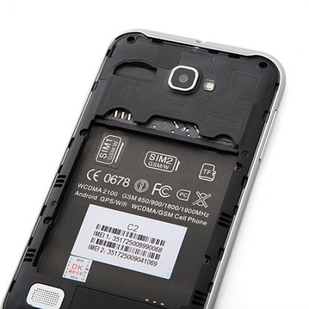 C2 Smartphone Android 4.2 MTK6572W Dual Core 4.0 Inch 3G GPS WiFi -Gray