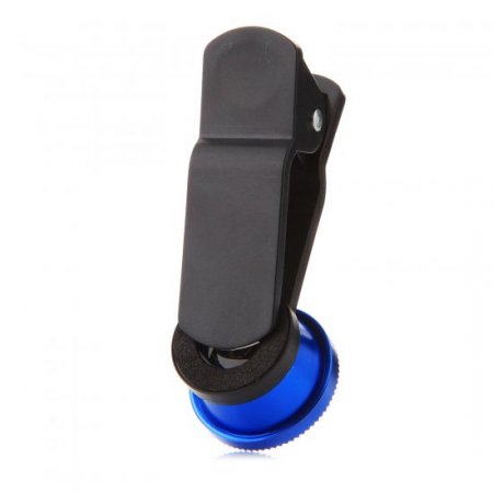 OD-009 4 in 1 Universal 180 Clip Smartphone Fish Eye Camera Lens Blue