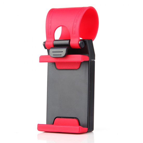 Retractable Silicon Car Steering Wheel Mobile Phone Socket Holder Clip