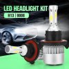 H13 LED Headlight Bulbs,6500K 10000 Lumens Extremely Super Bright 9008 Hi/Lo 30mm Heatsink Base CSP Chips Conversion Kit,Xenon White