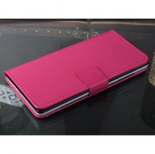 Fashion Leather Flip Case Cover for iNew V8 Smartphone Rosy
