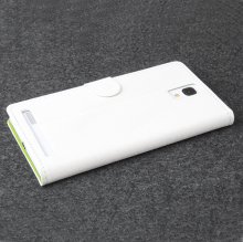 Protective PU Leather Flip Case for Elephone P2000 Smartphone White