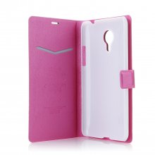 Flower Show Leather Flip Cover Stand Case for MEIZU MX4 Smartphone Rose