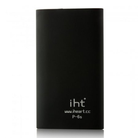 IHT P-6S 6600mAh Power Bank with 3-in-1 USB Cable for Smartphone Black