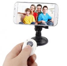 Bluetooth Remote Shutter Camera Control Self-timer for iOS Android Smartphone White