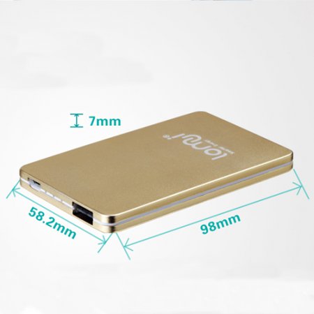 Lomui L301 3000mAh Ultra-thin Power Bank for Smartphones Tablet PC PSP