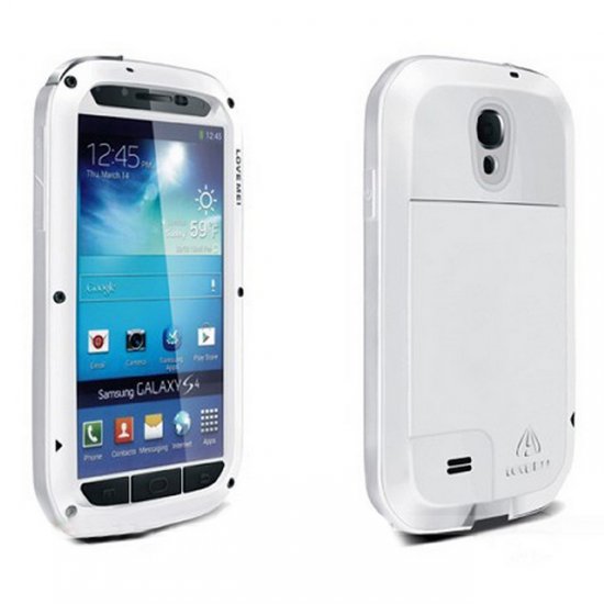 LOVE MEI Shockproof Waterproof Aluminum Metal Case For Samsung Galaxy S4 i9500 White