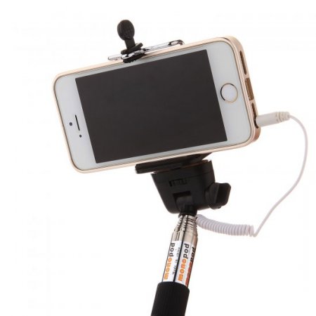 Z07-5 Plus Shutter Cable Self Picture Monopod for iOS and Android Black