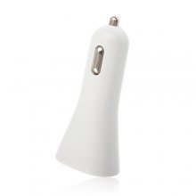 Rocket Style Dual USB Car Charger White