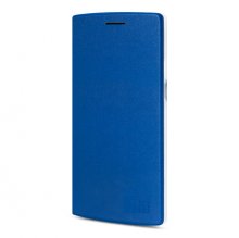 Original PU Leather Flip Cover Stand Case for Oneplus One Cellphone Blue