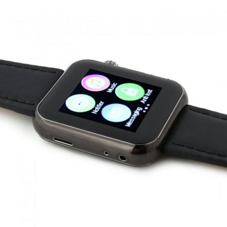 Atongm AW08 Bluetooth Watch Smart Watch with Call MMS Pedometer Anti-lost Black