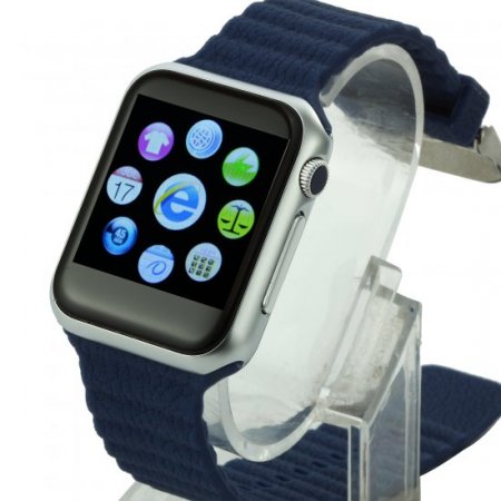 Marknano V9 Smart Watch Phone Bluetooth Watch 1.54 inch Heart Rate Dark Blue&Silver