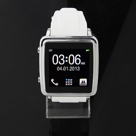 Brand New Smart Bluetooth Watch 1.6 Inch with Call SMS Sync Function for Android iOS Phone- White