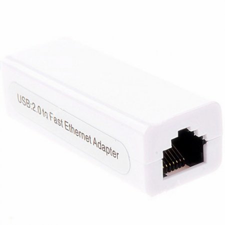 Mini USB 2.0 to Fast Ethernet Network Converter Adapter White