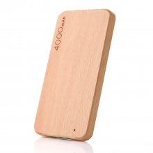 Unique Portable Universal 4000mAh Ultra Light Thin Wooden Power Bank