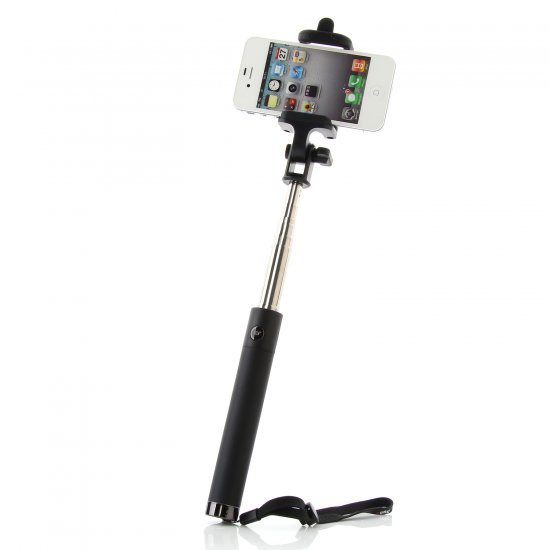 Dispho Original Bluetooth Selfie Stick Integrated Foldable Smart Shooting Aid Black