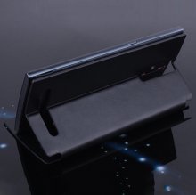 Leather Flip Cover Stand Case for Elephone G6 Smartphone Black