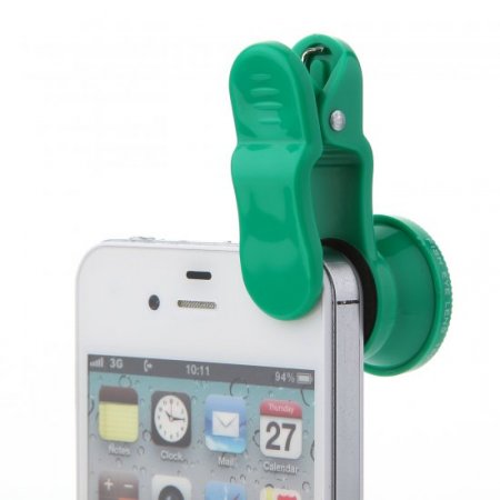 3-IN-1 Universal Wide-angle + Macro Lens + Fish Eye Photo Lens Green