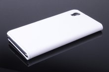 Leather Flip Cover Case Stand for Elephone G7 Smartphone White