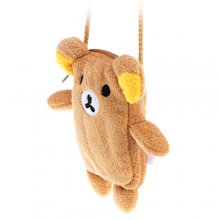 Cute Rilakkuma Bear Mobile Bag Pocket With Neck String