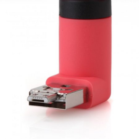 Portable 2in1 Micro 5Pin USB Fans for External Mobile Power Bank & Cellphone Rosy