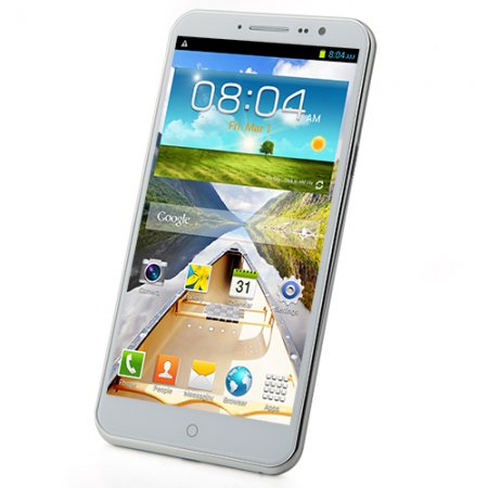T9700 Smartphone Android 4.2 MTK6589 Quad Core 6.0 Inch 1GB 16GB HD Screen 3G GPS -White