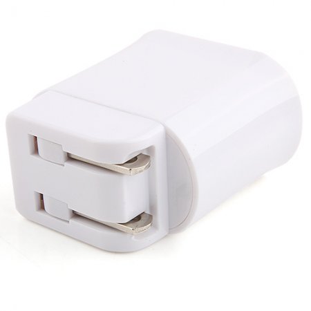 2-in-1 USA Standard Travel Charger Car Charge for iPad iPhone Smartphone -White