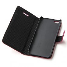 Magnetic Closure Protective Flip Cover Stand Crocodile Stripe Leather Case for iPhone5c