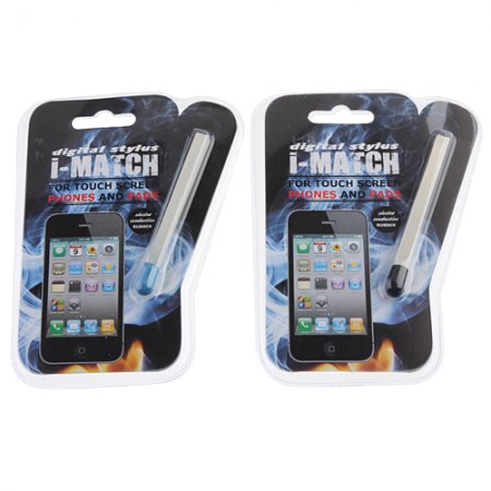 Digital Stylus i-Match for Touch Screen Phones and Pads Electra Conductive Rubber 2 Colors Selectable