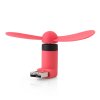 Portable 2in1 Micro 5Pin USB Fans for External Mobile Power Bank & Cellphone Rosy