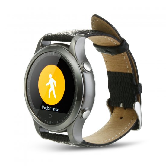 ZGPAX S360 Smart Bluetooth Watch 1.22 Inch SOS Button for IOS Android Smartphone Black