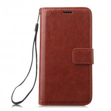 Fashion Multifunctional Pocket Style PU Leather Stand Case for Samsung Galaxy S5 Brown