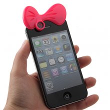 Lovely Butterfly Shaped Self-timer for iPhone4/4s - Red
