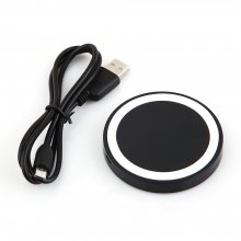 Q5 Portable Mini Wireless Charger Pad for Qi Compliant Devices White&Black