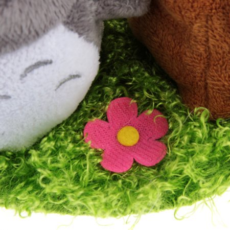 Totoro and Stump Pattern Plush Decorative Mobile Phone Holder