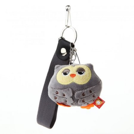 Cute&Intelligent Owl Toy keychain For Cellphone And Backpack Grey