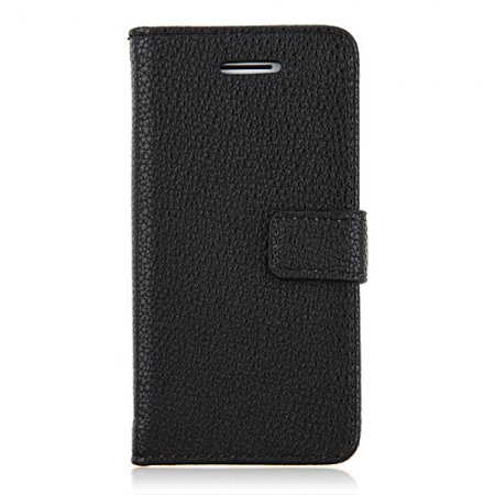 Magnetic Closure Protective Flip Cover Stand Litchi Stripe Leather Case for iPhone5c