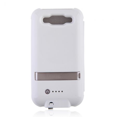 2600mAh External Battery Case with Cover for Samsung Galaxy SIII i9300 White