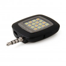 Mini Flash Lamp Portable Lighting Equipment with 3.5mm Audio Plug Black